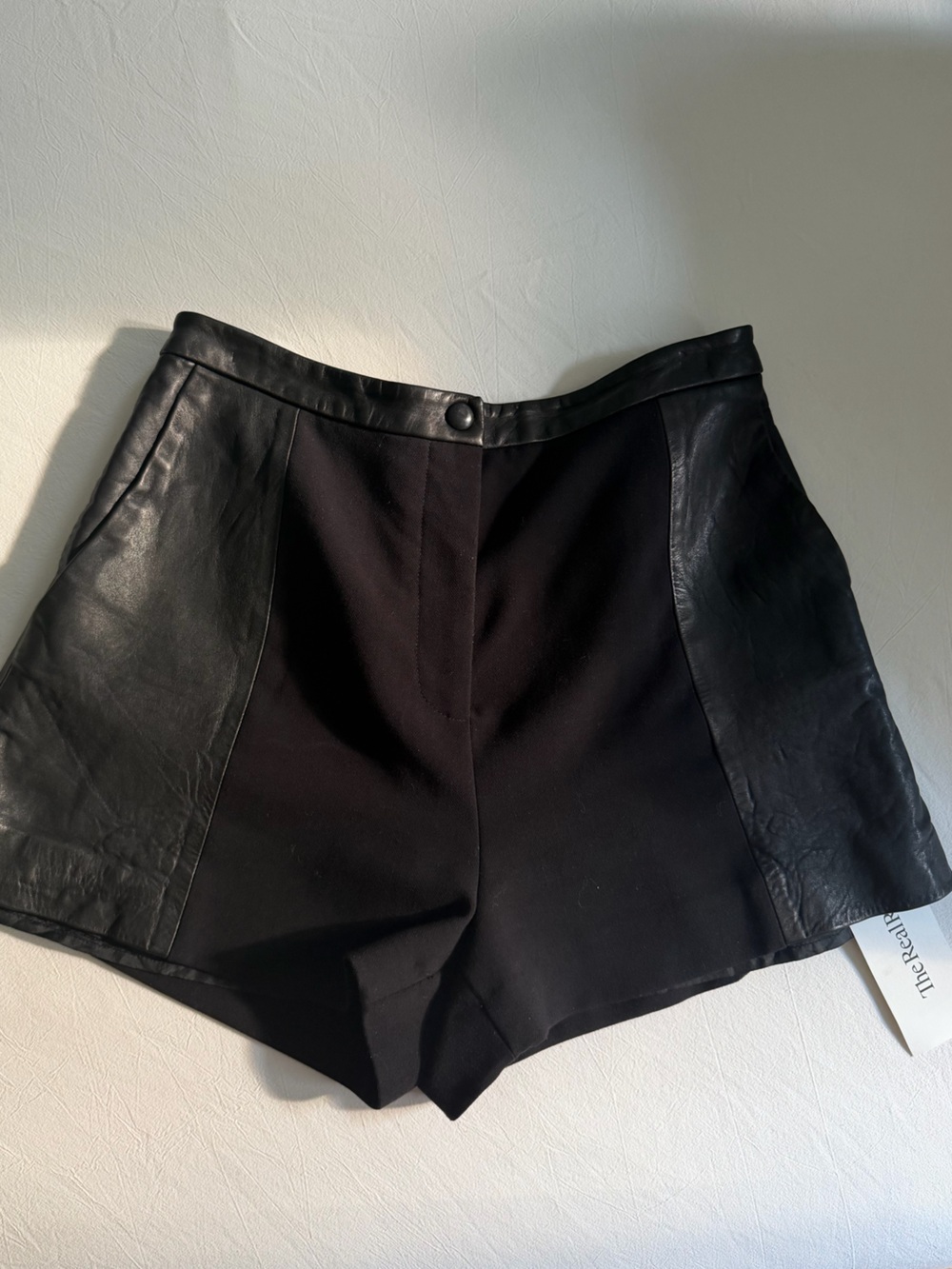 Sandro Paris leather high waisted mini shirts